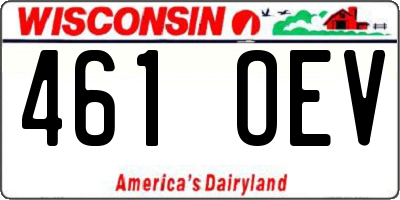 WI license plate 461OEV