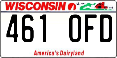 WI license plate 461OFD