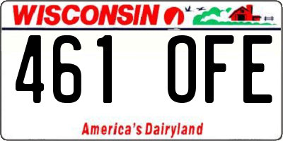 WI license plate 461OFE