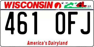 WI license plate 461OFJ