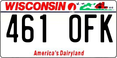 WI license plate 461OFK