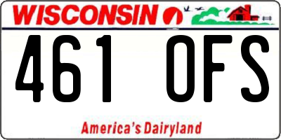 WI license plate 461OFS