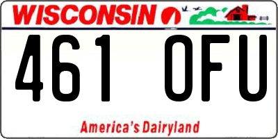WI license plate 461OFU