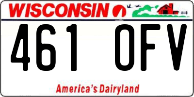 WI license plate 461OFV