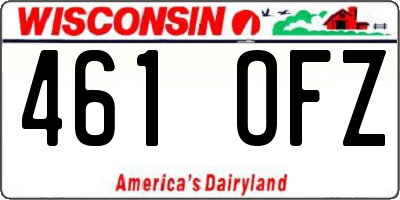 WI license plate 461OFZ