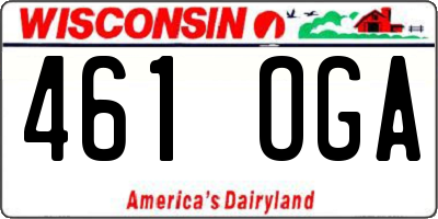 WI license plate 461OGA