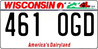 WI license plate 461OGD