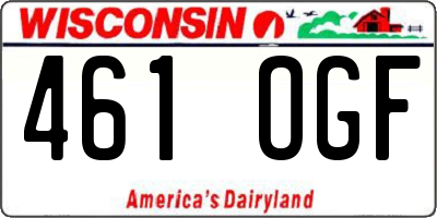 WI license plate 461OGF