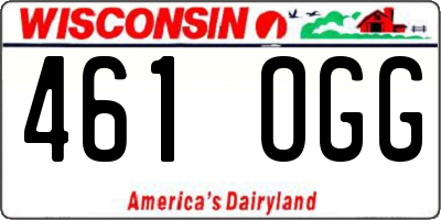 WI license plate 461OGG