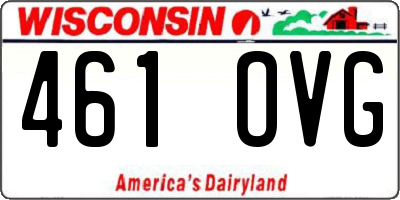 WI license plate 461OVG