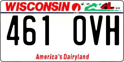 WI license plate 461OVH