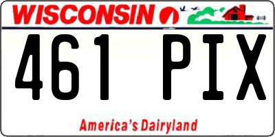 WI license plate 461PIX