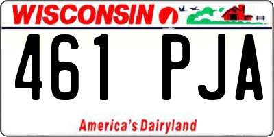 WI license plate 461PJA