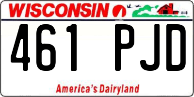 WI license plate 461PJD