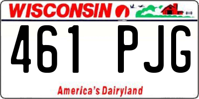 WI license plate 461PJG