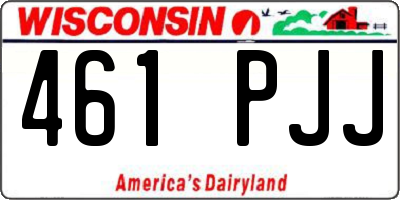 WI license plate 461PJJ