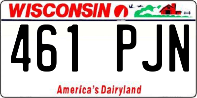 WI license plate 461PJN