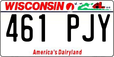 WI license plate 461PJY