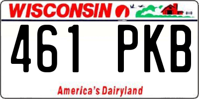 WI license plate 461PKB