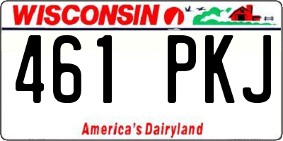 WI license plate 461PKJ