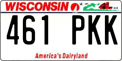 WI license plate 461PKK