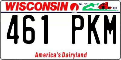 WI license plate 461PKM