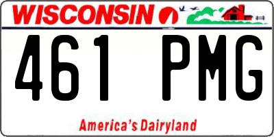 WI license plate 461PMG