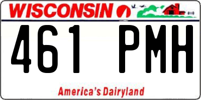 WI license plate 461PMH