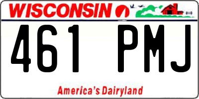 WI license plate 461PMJ