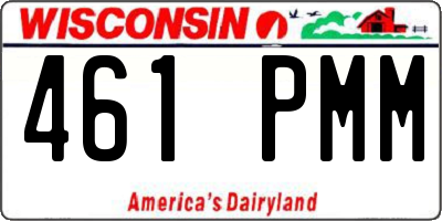 WI license plate 461PMM