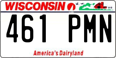 WI license plate 461PMN