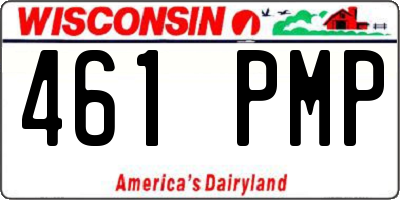 WI license plate 461PMP