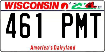 WI license plate 461PMT