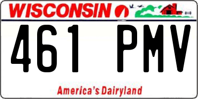 WI license plate 461PMV