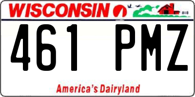 WI license plate 461PMZ