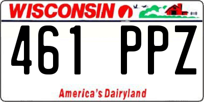 WI license plate 461PPZ