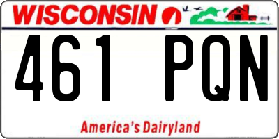WI license plate 461PQN