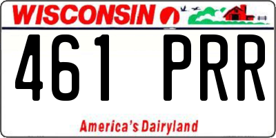 WI license plate 461PRR