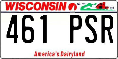WI license plate 461PSR