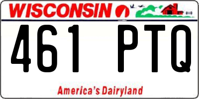 WI license plate 461PTQ