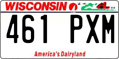 WI license plate 461PXM