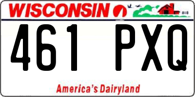 WI license plate 461PXQ