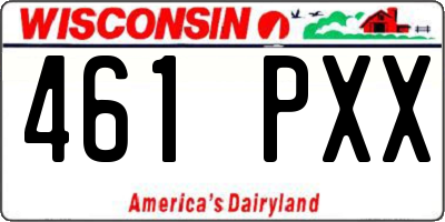 WI license plate 461PXX