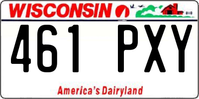 WI license plate 461PXY