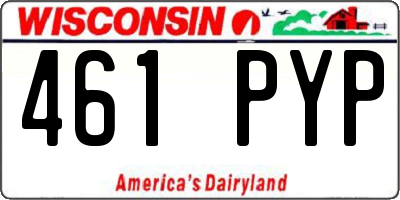 WI license plate 461PYP