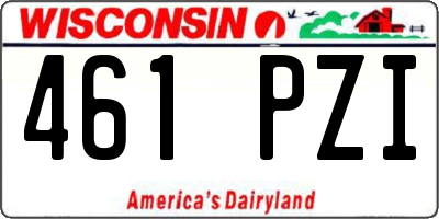 WI license plate 461PZI