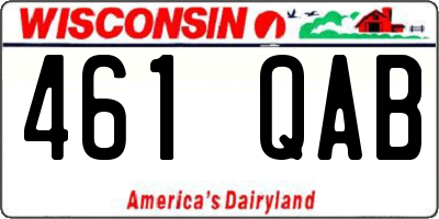 WI license plate 461QAB