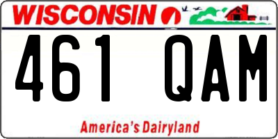 WI license plate 461QAM
