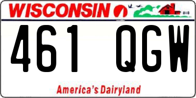 WI license plate 461QGW