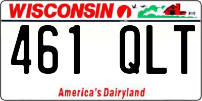 WI license plate 461QLT